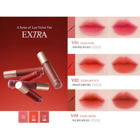 BBIA Last Velvet Lip Tint sÀvysarja EXTRA sÀvyt V01-V04