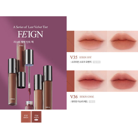 BBIA Last Velvet Lip Tint sÀvysarja FEIGN sÀvyt V35-V36
