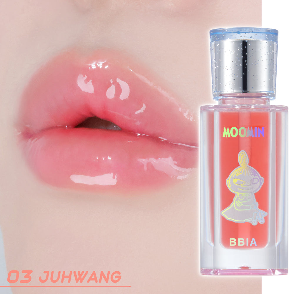 Bbia x Moomin Collab Lip Oil huuliöljy sÀvy 03 Juhwang (oranssi) Pikku Myy pakkaus