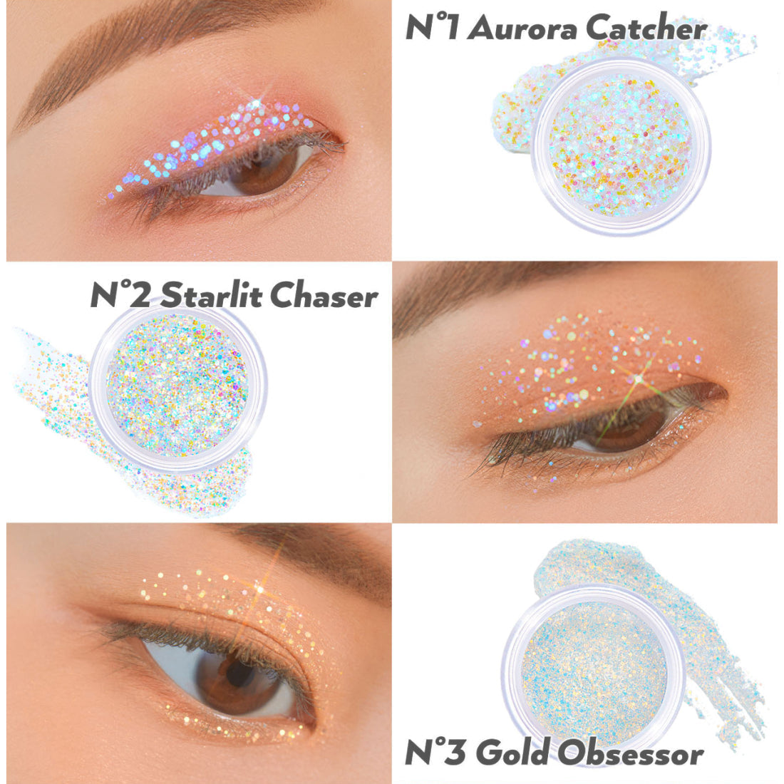 Unleashia Get Loose Glitter Gel sÀvyt 1-3