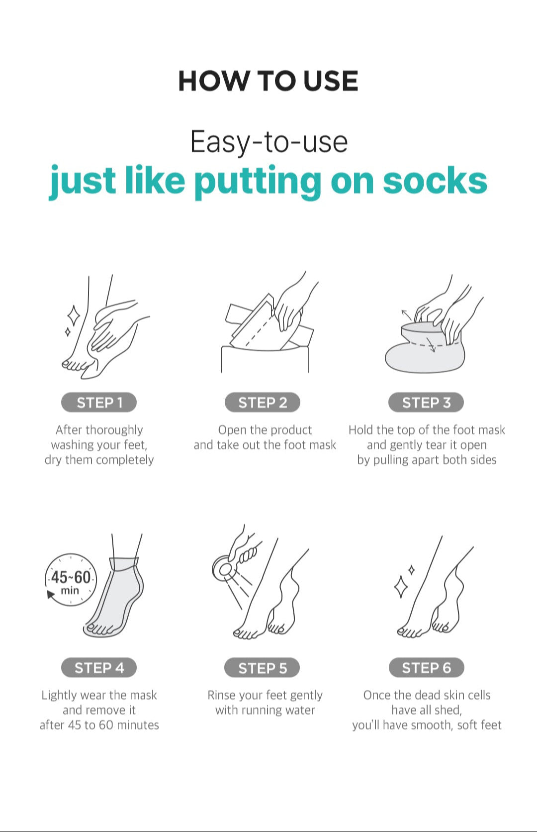 [Ariul] Smooth & Pure Foot Peeling Mask Soothing (2 Pairs)