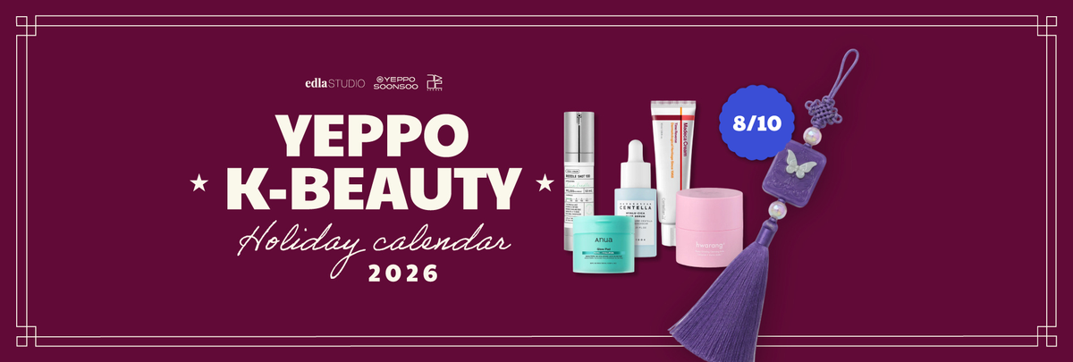 Yeppo K-Beauty Holiday calendar 2026 - 8 Oktober 2026!