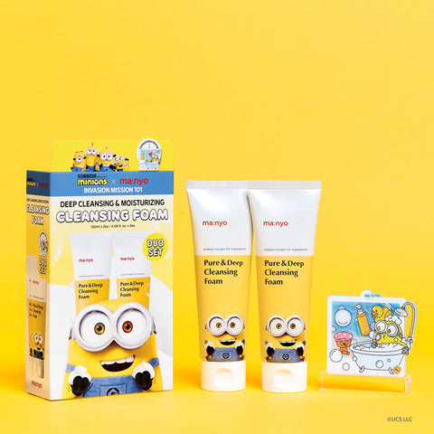 [Ma:nyo Factory] Minions X Ma:nyo Pure & Deep Cleansing Foam Gift Duo Set