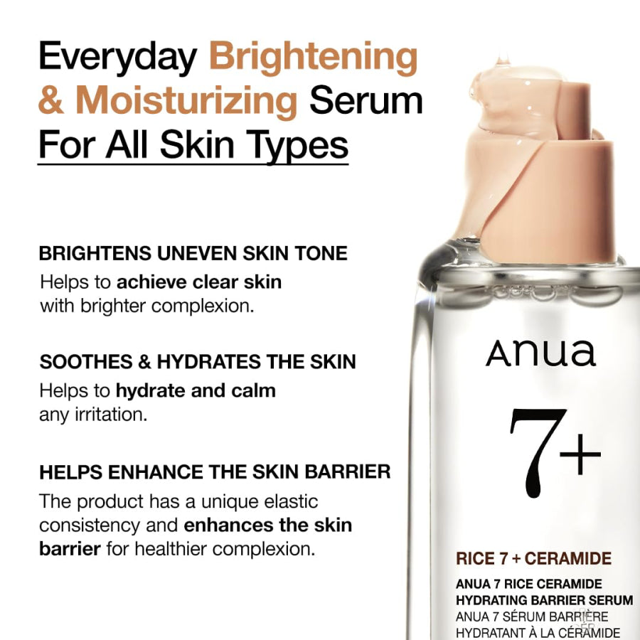 Anua] 7 Rice Ceramide Hydrating Barrier Serum – Yeppo&Soonsoo Sweden