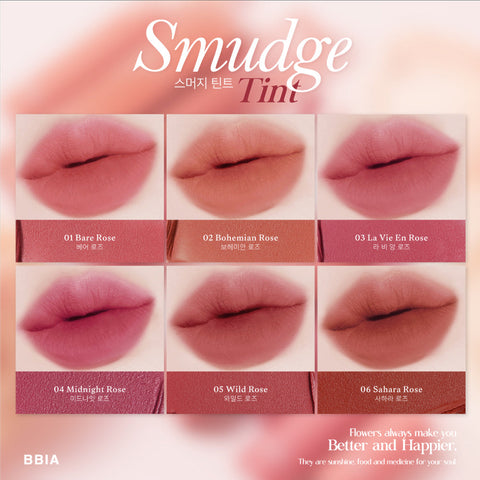 BBIA Smudge Tint sävyt huulilla