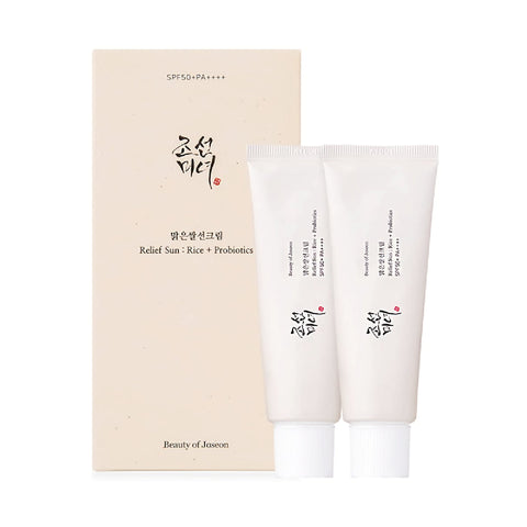 Beauty of Joseon Sunscreen : Rice + Probiotics 2kpl setti