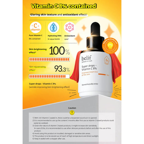 Belif Aqua Bomb Super Drops Serum Vitamin C 8% info