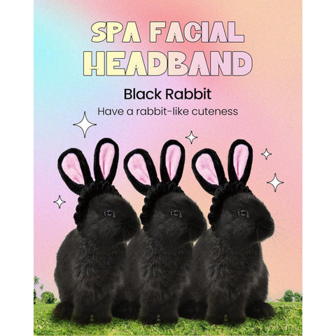 [Chasin' Rabbits] Spa Facial Headband (Black Rabbit)