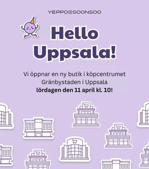Vi öppnar en ny butik i köpcentrumet Gränbystaden i Uppsala lördagen den 11 april kl. 10!