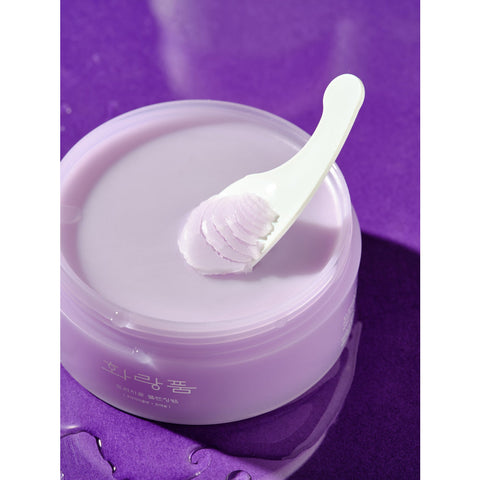 Hwarang Bell Flower Cleansing Balm tuotekuva tekstuuri ja spaatteli