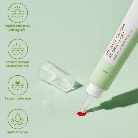 Iunik Centella Calming AC Spot Cream tekstuuri ja info