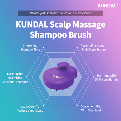 Kundal Scalp Massage Shampoo Brush info