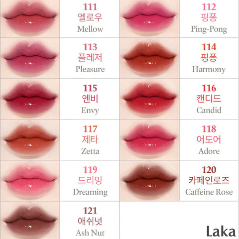 Laka Fruity Glam Tint sävyt 111-121