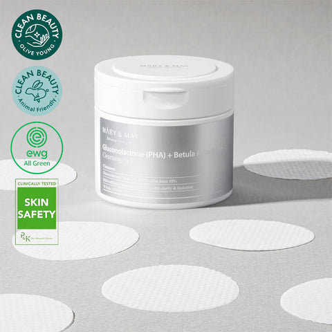 [Mary&May] Gluconolactone (PHA) + Betula Alba Juice Cleansing Pad