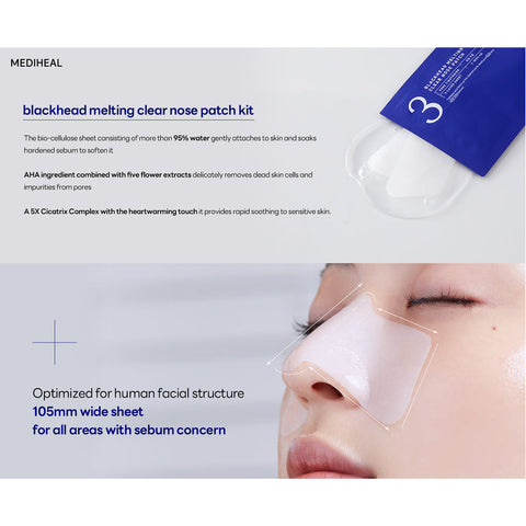 [Mediheal] Blackhead Melting Clear Nose Patch (4pcs)