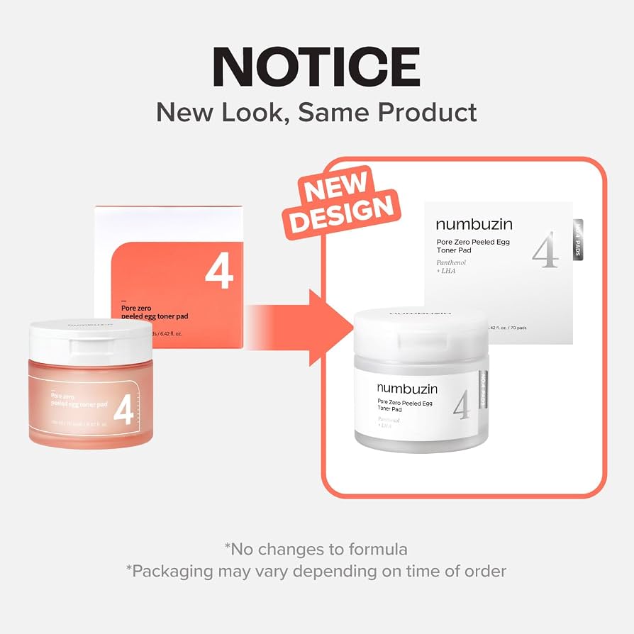 Numbuzin] No.4 Pore Zero Peeled Egg Toner Pad – Yeppo&Soonsoo Sweden