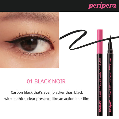 Peripera Ink Thin Thin Brush Liner sävy 01 Black Noir