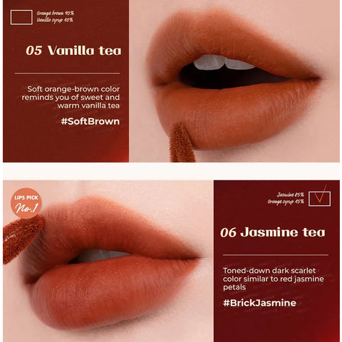 Rom&nd Milk Tea Velvet Tint sävyt 05 & 06