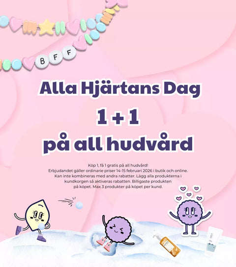 Alla hjärtans dag: 1+1 på all hudvård 14–15 februari 2026